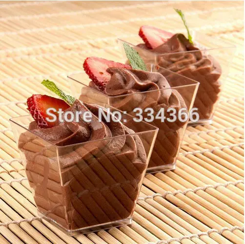 200 pcs/lot 2 Ounce Hard Plastic Disposable Dessert Cup With Lid Small Tiny 60 ML Mini Cube Cup Fit Party Wedding Party
200 pcs/lot 2 Ounce Hard Plastic Disposable Dessert Cup With Lid Small Tiny 60 ML Mini Cube Cup Fit Party Wedding Party