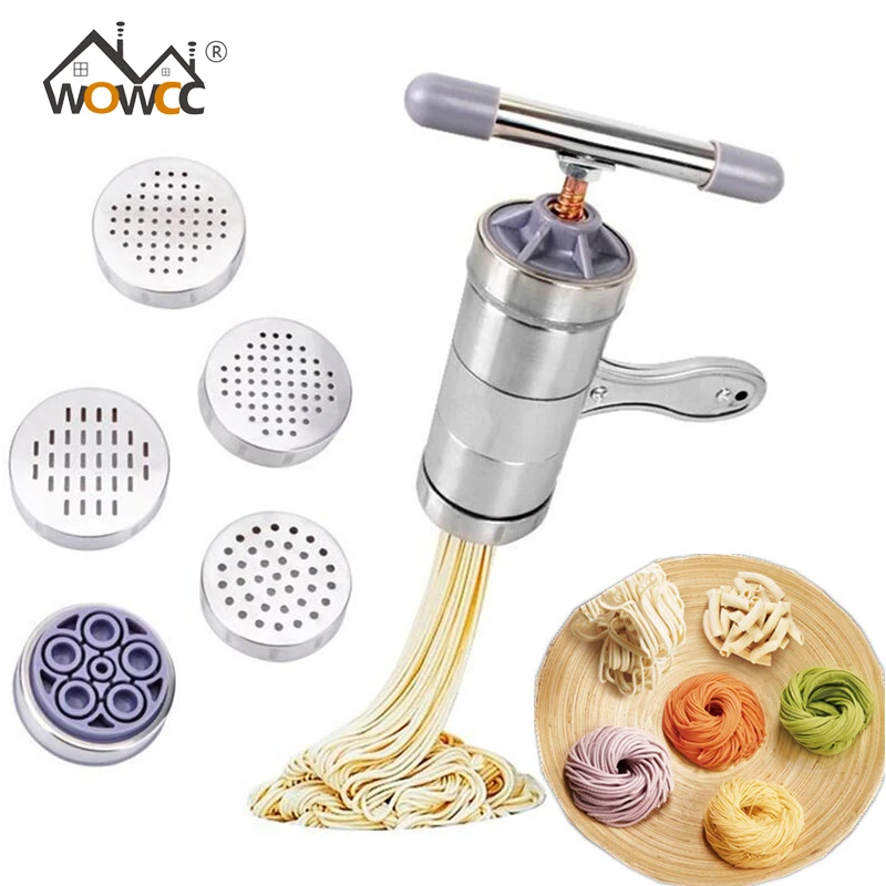 Stainless Steel Manual Pasta Machine Noodle Maker With 5 Pressing Mould Pasta Spaghetti Press Machine Household Pressing Machine
Stainless Steel Manual Pasta Machine Noodle Maker With 5 Pressing Mould Pasta Spaghetti Press Machine Household Pressing Machine