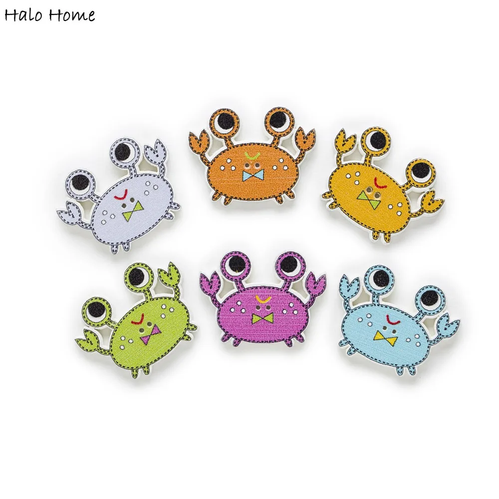 30pcs Cartoon Crab Wood Buttons Sewing Scrapbooking Gift Handwork Clothing Home Decor Card Making DIY 28x21mm
30pcs Cartoon Crab Wood Buttons Sewing Scrapbooking Gift Handwork Clothing Home Decor Card Making DIY 28x21mm