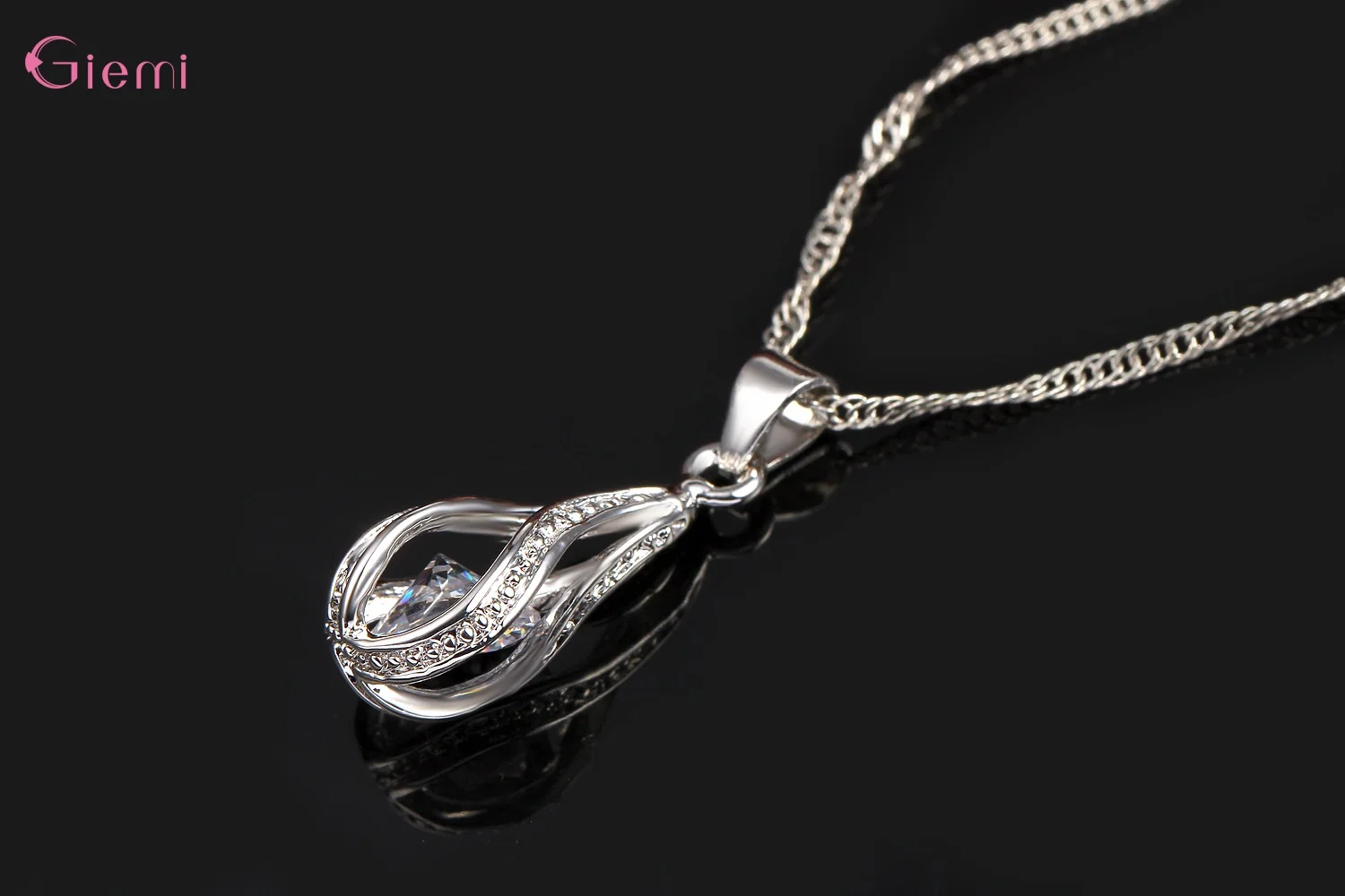 Drop Shipping Jewelry Sets Genuine 925 Sterling Silver Cubic Zirconia Pendant Necklaces+ Earrings Crystal Jewellery Gifts Women
Drop Shipping Jewelry Sets Genuine 925 Sterling Silver Cubic Zirconia Pendant Necklaces+ Earrings Crystal Jewellery Gifts Women