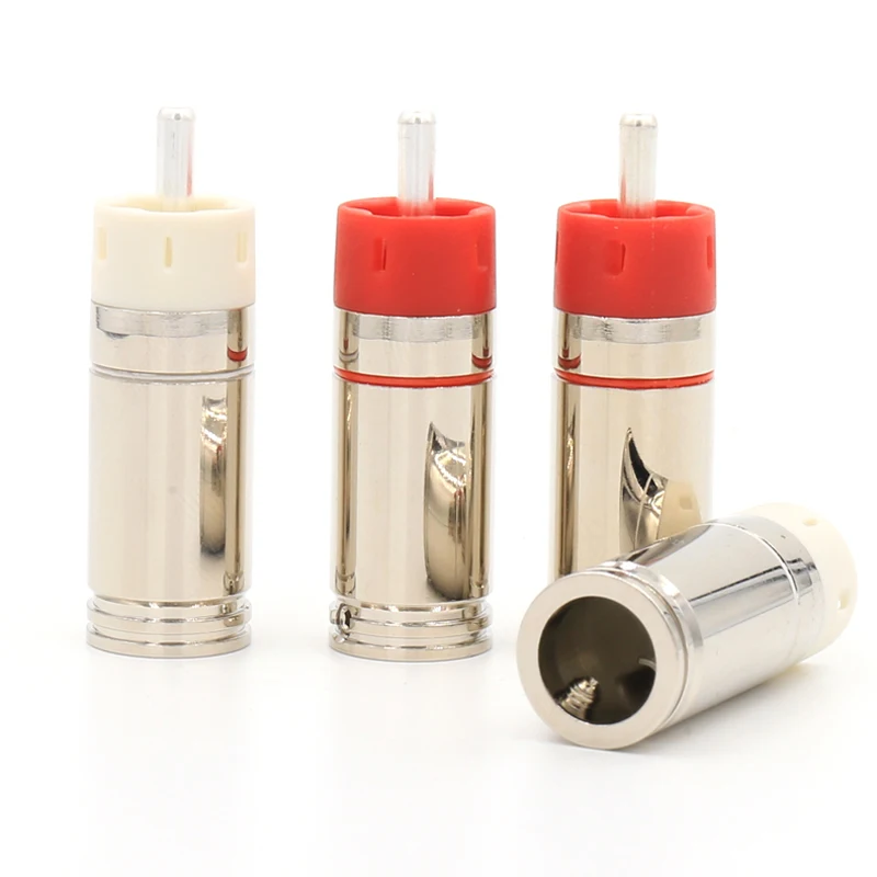 4pcs Bullet Plug RCA Plug Silver Plated Tellurium Copper Audio Video Adapter Connector 8.0mm
4pcs Bullet Plug RCA Plug Silver Plated Tellurium Copper Audio Video Adapter Connector 8.0mm