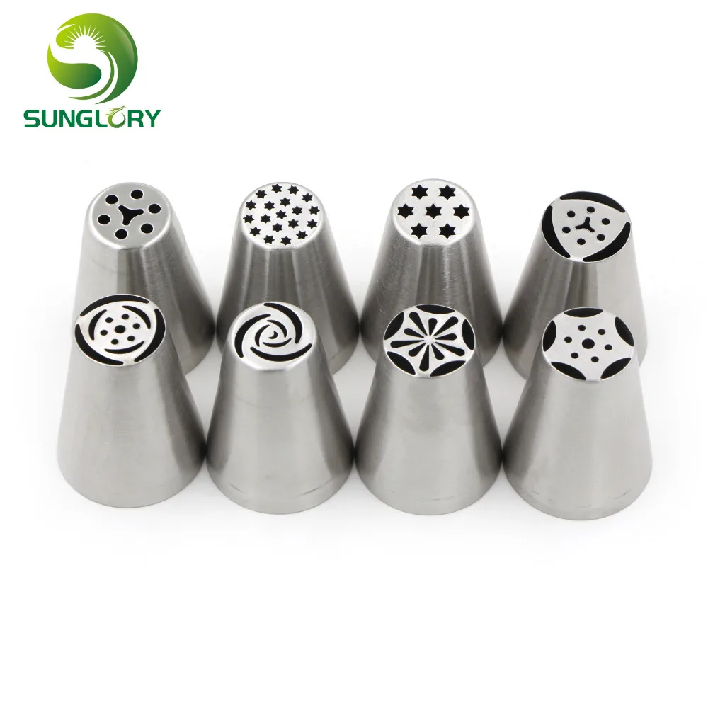Baking Tools Russian Tulip Nozzles Small 8PCS Stainless Steel Icing Piping Nozzles Cupcake Pastry DIY Cake Decorating Tips Set
Baking Tools Russian Tulip Nozzles Small 8PCS Stainless Steel Icing Piping Nozzles Cupcake Pastry DIY Cake Decorating Tips Set