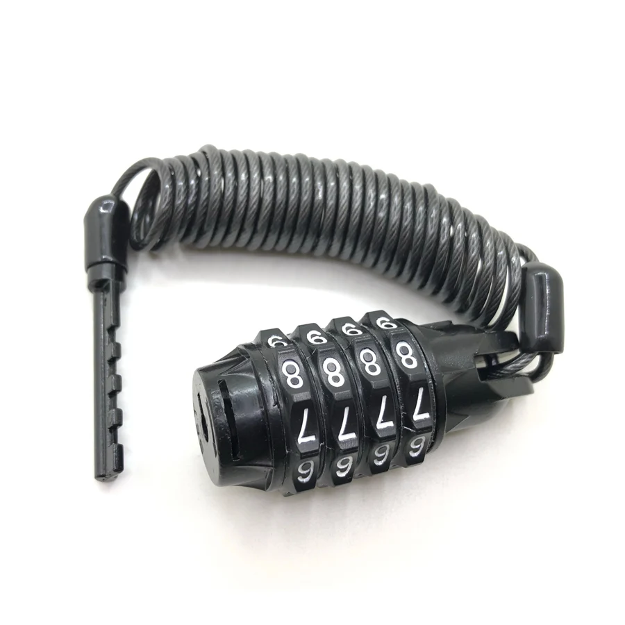 1PC Motorcycle Wheels Luggage Steel Cable Lock Universal Mini 4 Digit Password Bicycle Scooter Accessories Helmet Lock With Key
1PC Motorcycle Wheels Luggage Steel Cable Lock Universal Mini 4 Digit Password Bicycle Scooter Accessories Helmet Lock With Key