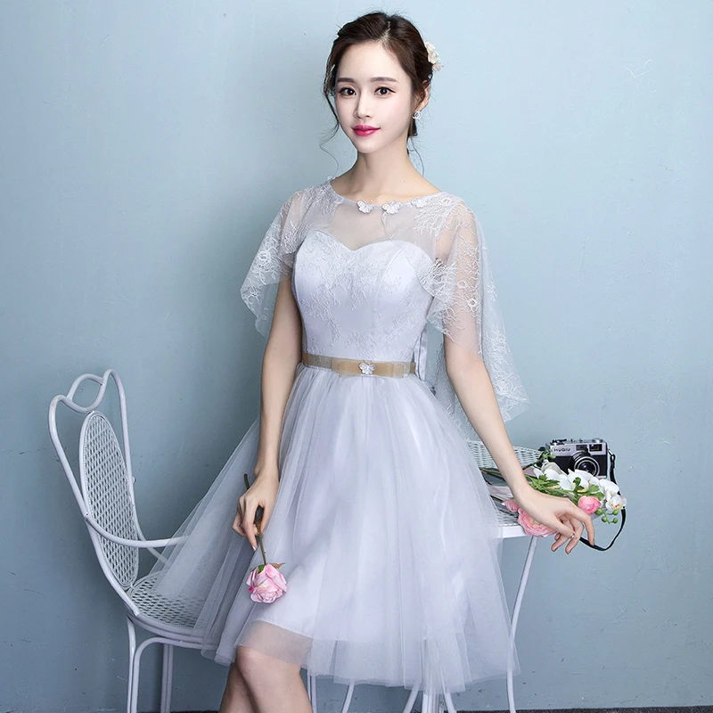 2017 new Bridesmaid Dresses plus size stock cheap under $50 lace grey romantic sister simple elegant silver short JYX890DG
2017 new Bridesmaid Dresses plus size stock cheap under $50 lace grey romantic sister simple elegant silver short JYX890DG