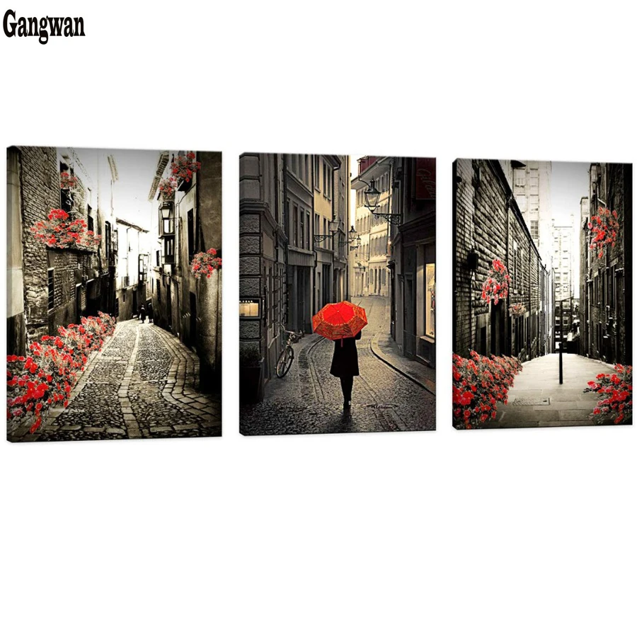 Full Square Round Drill 5D DIY Diamond Painting building Black and White art Retro Street garden View Red Flower 3d Embroidery
Full Square Round Drill 5D DIY Diamond Painting building Black and White art Retro Street garden View Red Flower 3d Embroidery