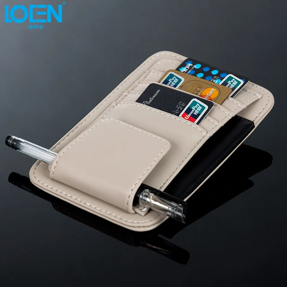 1PC High-grade artificial leather Multi-function Car Sun Visor card holder Glasses Pen Card Organizer Auto Sunshade Storage Bag
1PC High-grade artificial leather Multi-function Car Sun Visor card holder Glasses Pen Card Organizer Auto Sunshade Storage Bag