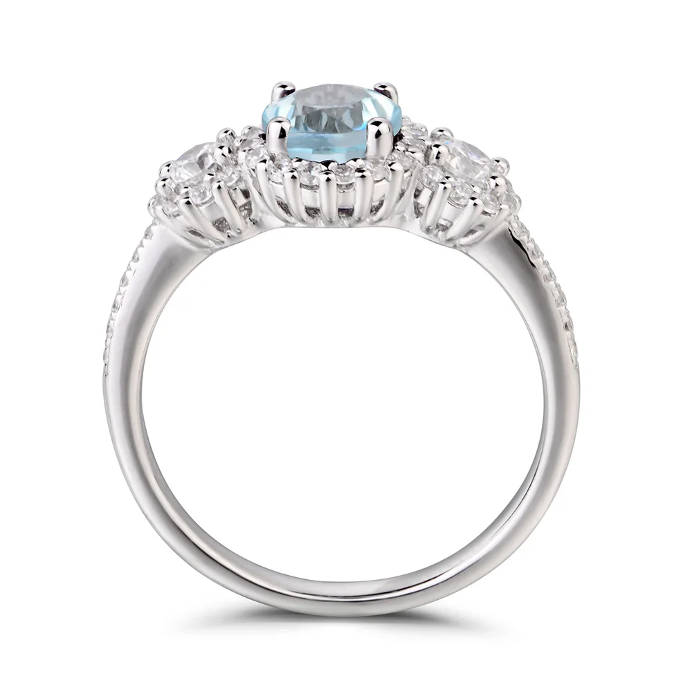 Leige Jewelry Promise Ring Round Cut Natural Aquamarine Ring Blue Gemstone 925 Sterling Silver Ring March Birthstone for Women
Leige Jewelry Promise Ring Round Cut Natural Aquamarine Ring Blue Gemstone 925 Sterling Silver Ring March Birthstone for Women
