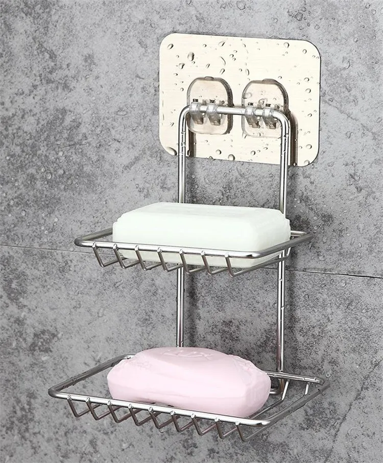Double Layers Stainless Steel Soap Box Dish Wall-mounted Soap Holder Bathroom Accessories High Quality
Double Layers Stainless Steel Soap Box Dish Wall-mounted Soap Holder Bathroom Accessories High Quality