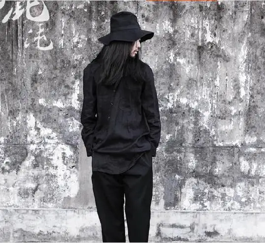 Men's dark black Chinese style silk cotton shirts Japanese silk cotton long-sleeved shirts men's fashion. S-6XL
Men's dark black Chinese style silk cotton shirts Japanese silk cotton long-sleeved shirts men's fashion. S-6XL