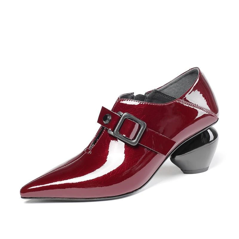 Women Genuine Leather Shoes Woman High Heel Pumps With Buckle Big Size Slip On 2019 Spring Autumn New Fashion Free Shipping
Women Genuine Leather Shoes Woman High Heel Pumps With Buckle Big Size Slip On 2019 Spring Autumn New Fashion Free Shipping