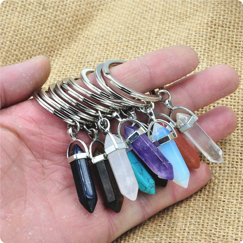 1 PC Fashion Natural Stone Pendant Keychain Natural Quartz Stone Key Rings Pink Crystal Key Chains Accessories Jewelry Gift
1 PC Fashion Natural Stone Pendant Keychain Natural Quartz Stone Key Rings Pink Crystal Key Chains Accessories Jewelry Gift