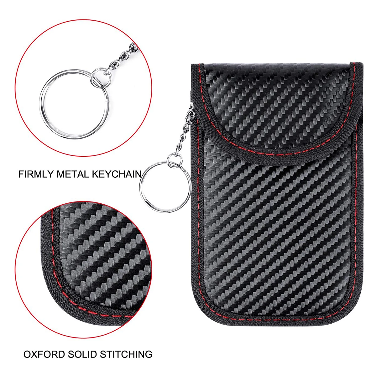 1pc/2pcs Portable Signal Blocker Car Key Case Faraday Cage Keyless Entry Fob Pouch RFID Blocking Bag with Key Chain Ring
1pc/2pcs Portable Signal Blocker Car Key Case Faraday Cage Keyless Entry Fob Pouch RFID Blocking Bag with Key Chain Ring
