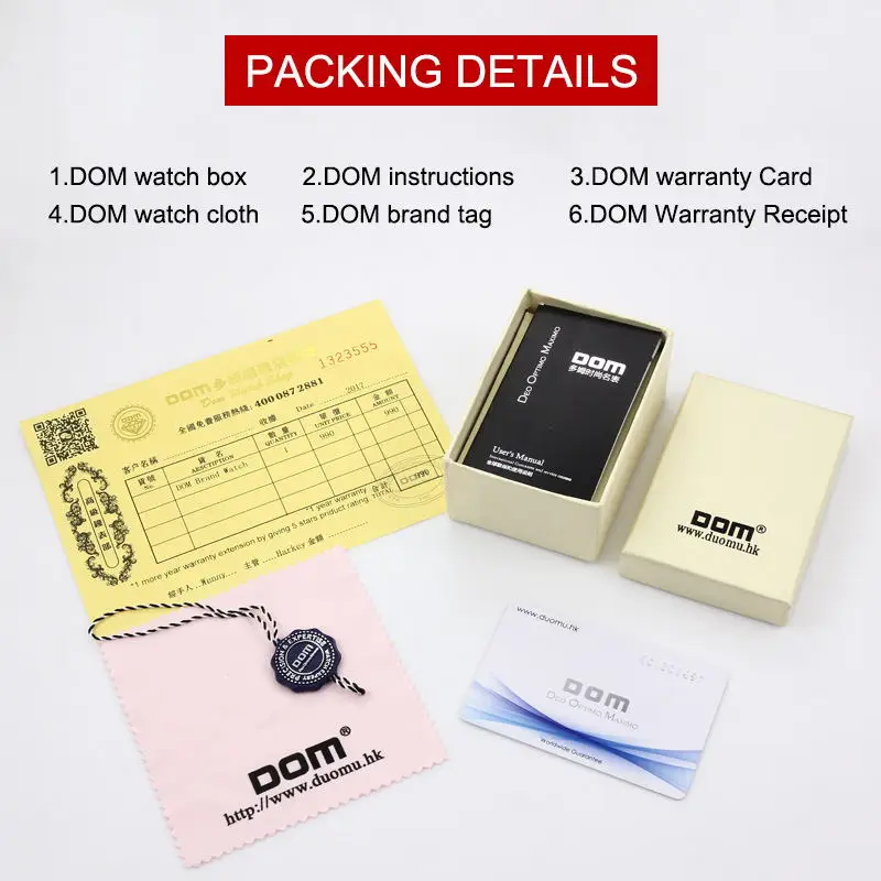 DOM Watch Men Fashion Sport Quartz Clock Mens Watches Brand Luxury Leather Business Waterproof Watch Relogio Masculino M-1219
DOM Watch Men Fashion Sport Quartz Clock Mens Watches Brand Luxury Leather Business Waterproof Watch Relogio Masculino M-1219