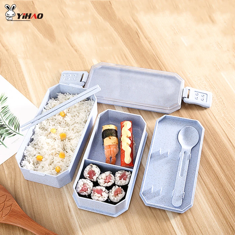 YIHAO 800ML Lunch Box Double Plastic Microwavable With Spoons or Chopsticks Leakproof Thermal Insulation Lunch Box Kitchen Tool
YIHAO 800ML Lunch Box Double Plastic Microwavable With Spoons or Chopsticks Leakproof Thermal Insulation Lunch Box Kitchen Tool
