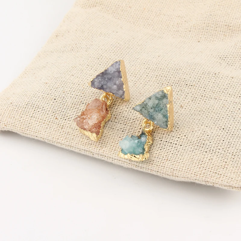 Dayoff/Европейские уникальные необычные серьги подвески Druzy Drusy Женские Ювелирные