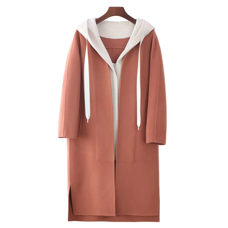 High Quality Woolen 2019 Women's Jacket Double Sided Cashmere Casual Parker Hooded Irregular Solid Color Wool Woat Autumn Winter
High Quality Woolen 2019 Women's Jacket Double Sided Cashmere Casual Parker Hooded Irregular Solid Color Wool Woat Autumn Winter