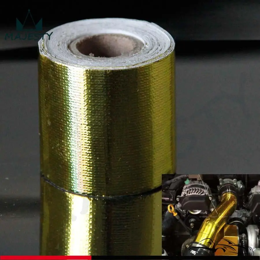 2"x15" Roll Self Adhesive Reflective Gold High Temperature Heat Shield Wrap Tape GOLD
2"x15" Roll Self Adhesive Reflective Gold High Temperature Heat Shield Wrap Tape GOLD