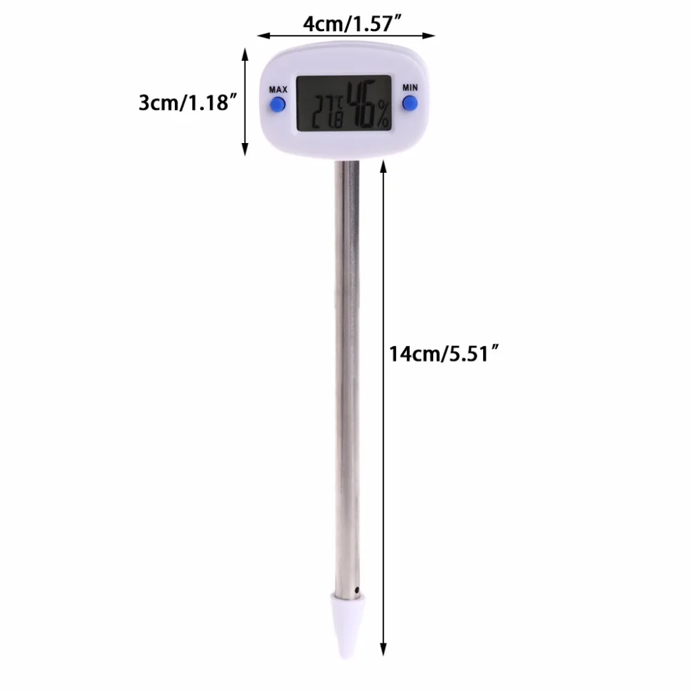 OOTDTY LCD Digital Soil Tester Meter Temperature Humidity Monitor For Garden Lawn Plant Pot
OOTDTY LCD Digital Soil Tester Meter Temperature Humidity Monitor For Garden Lawn Plant Pot