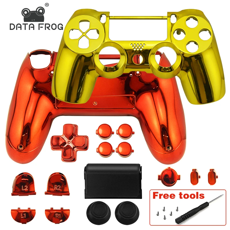 Чехол DATA FROG для контроллера Sony Playstation4 dualshock4 золотистый красный хромированный