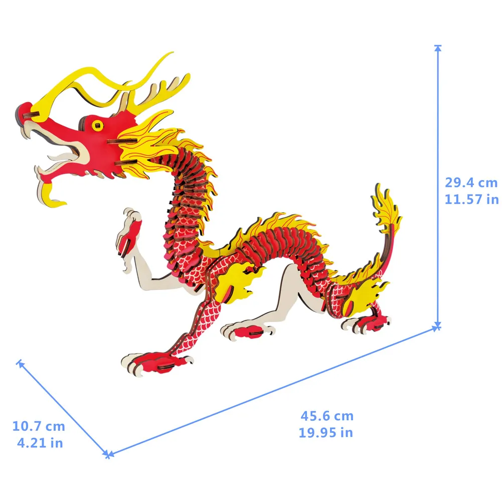 Animal DIY 3D Assembly Wooden Chinese Dragon Puzzle Model Toy for Kids Home Decor YH-17 
Animal DIY 3D Assembly Wooden Chinese Dragon Puzzle Model Toy for Kids Home Decor YH-17