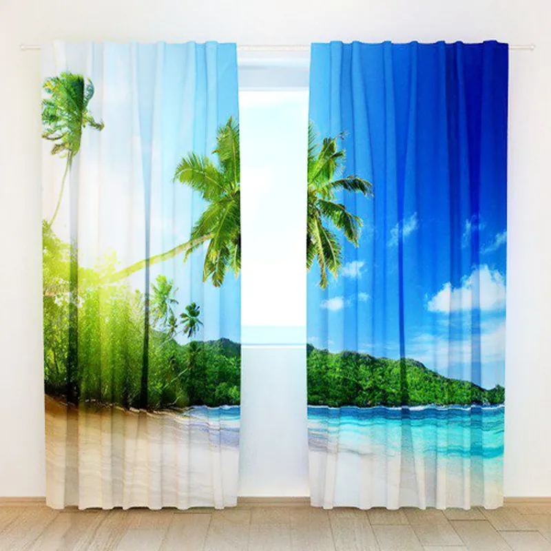 3D Beach View Printing Curtains with Bedding Room Living Room or Hotel Cortians Thick Sunshade Window Curtains
3D Beach View Printing Curtains with Bedding Room Living Room or Hotel Cortians Thick Sunshade Window Curtains