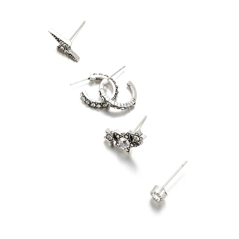 5 Pcs/Set Crystal Star Lightning Stud Earrings Set for Woman Wedding Ear Clip Jewelry Dazzling Cubic Zirconia Party Gifts 2020
5 Pcs/Set Crystal Star Lightning Stud Earrings Set for Woman Wedding Ear Clip Jewelry Dazzling Cubic Zirconia Party Gifts 2020