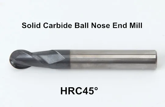 Solid Carbide 2 Flutes Ball Nose End Mill, Metric, 45HRC, TiAIN Coated, Overall Length 50mm, R2.5*10*D6*50
Solid Carbide 2 Flutes Ball Nose End Mill, Metric, 45HRC, TiAIN Coated, Overall Length 50mm, R2.5*10*D6*50