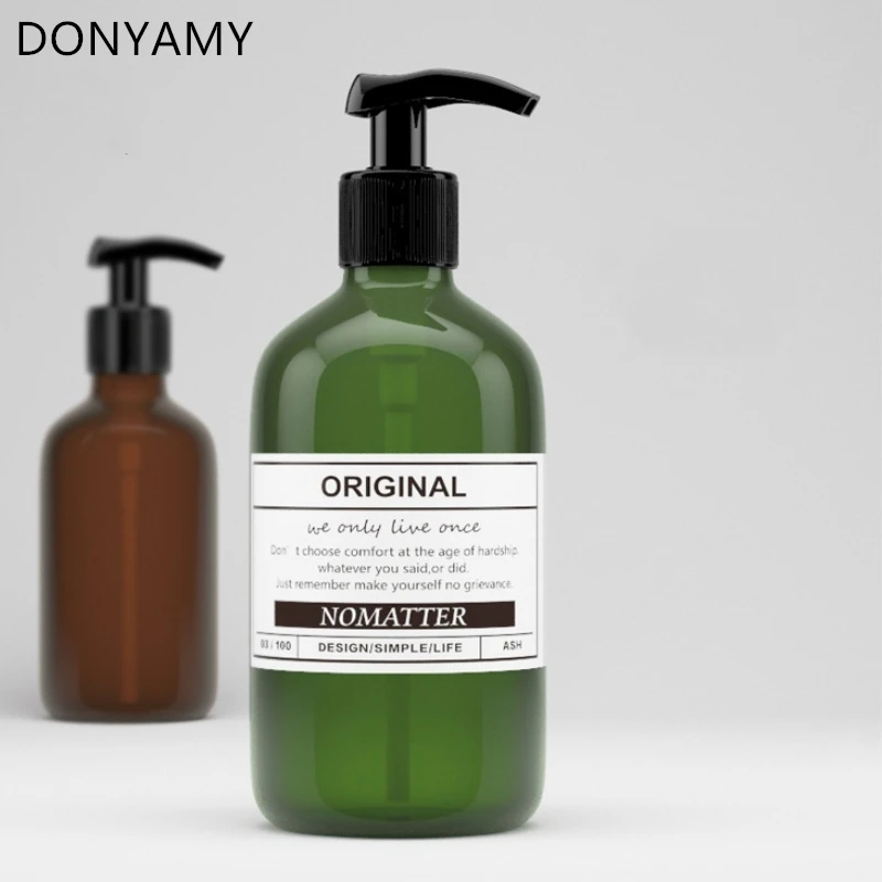 DONYAMY 1 шт 500 мл ПЭТ круглый пресс для лосьона бутылка шампуня диспенсеры жидкого
