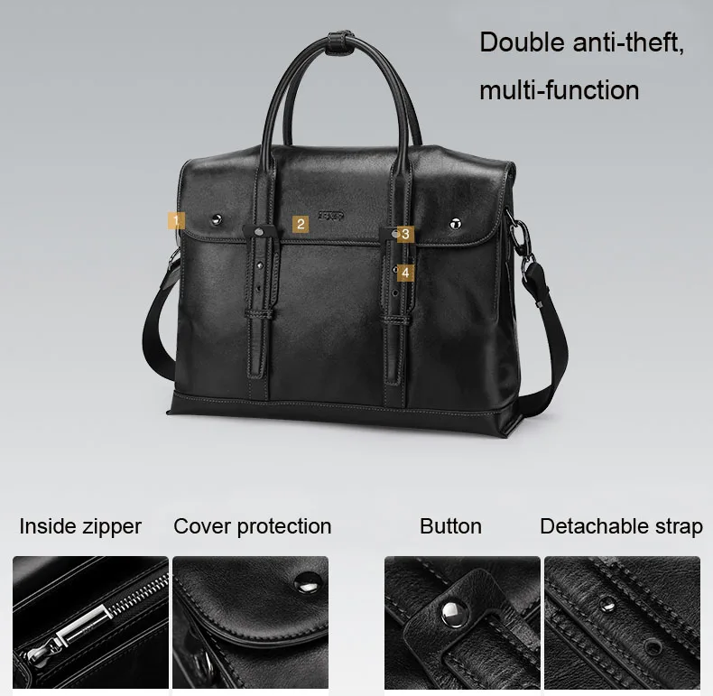 BVP Famous Brand High Quality Cow Leather 14 Inch Laptop Men Briefcase Business Genuine Leather Leisure Man Crossbody Bags J50
BVP Famous Brand High Quality Cow Leather 14 Inch Laptop Men Briefcase Business Genuine Leather Leisure Man Crossbody Bags J50