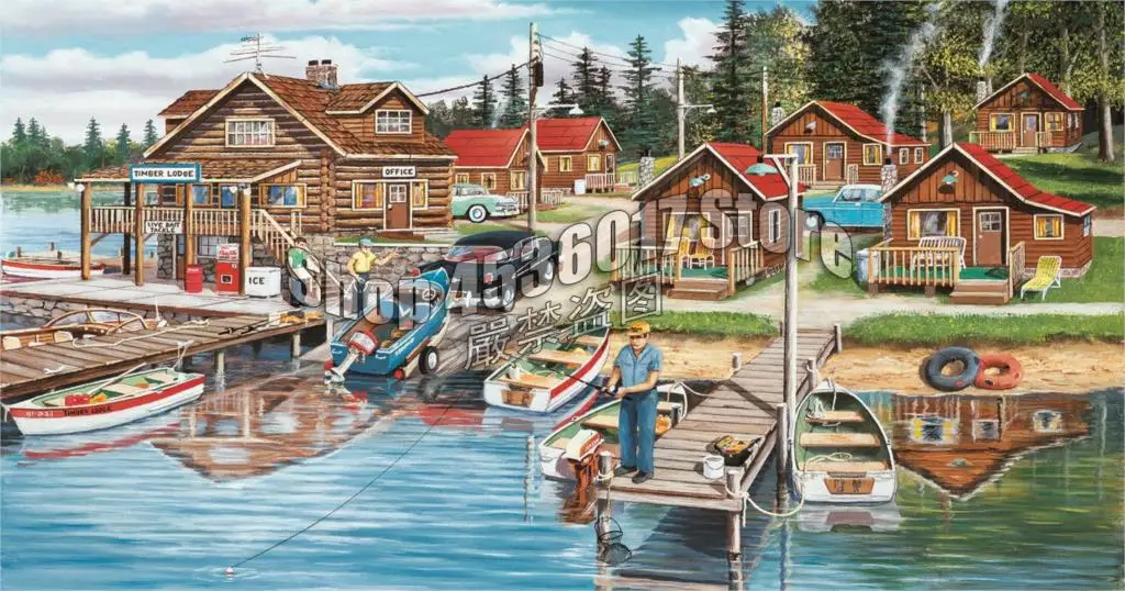 Timber Lodge Diamond Painting Cross Stitch Diamond Embroidery Diy Diamond Mosaic Boats Fishing Picture Full Rhinestones Gift Art
Timber Lodge Diamond Painting Cross Stitch Diamond Embroidery Diy Diamond Mosaic Boats Fishing Picture Full Rhinestones Gift Art