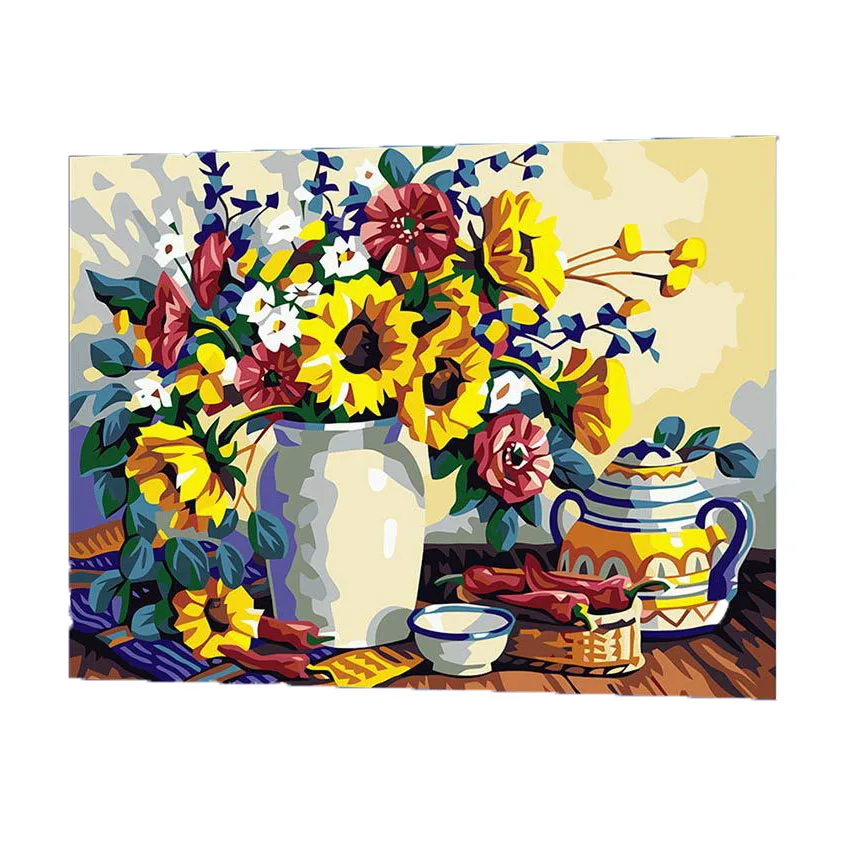 WONZOM Daisy Flower Vase Oil Painting By Numbers DIY Abstract Digital Picture Coloring By Numbers On Canvas Unique Gift For Home
WONZOM Daisy Flower Vase Oil Painting By Numbers DIY Abstract Digital Picture Coloring By Numbers On Canvas Unique Gift For Home