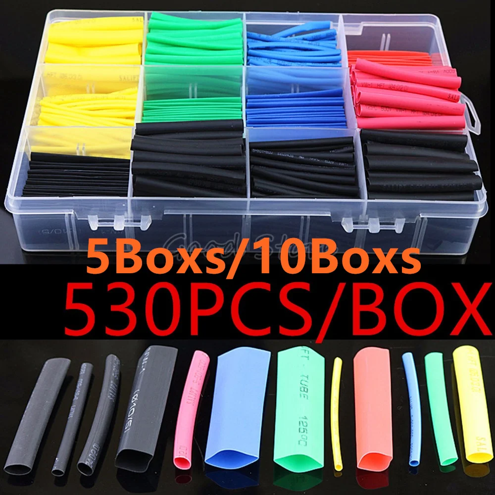 (5Boxs/10Boxs) 530PCS/580PCS Heat Shrink Tubing Insulation Shrinkable Tubes Polyolefin Wire Cable Sleeve Kit Heat Shrink Tubes
(5Boxs/10Boxs) 530PCS/580PCS Heat Shrink Tubing Insulation Shrinkable Tubes Polyolefin Wire Cable Sleeve Kit Heat Shrink Tubes