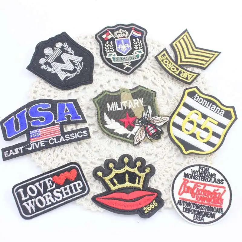 Eightteen kinds optional patch patches iron embroidery garments in iron patches clothing stitching accessories badge 1 pcs
Eightteen kinds optional patch patches iron embroidery garments in iron patches clothing stitching accessories badge 1 pcs