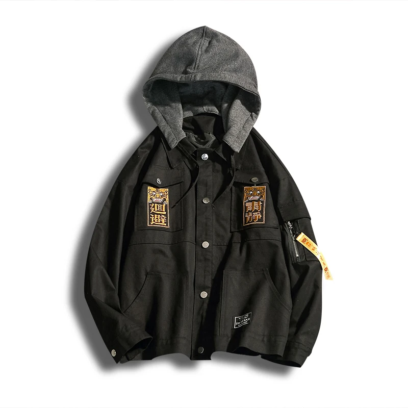 MR-DONOO Autumn multi-pocket tooling jacket male youth Tang suit embroidery Chinese style retro large size coat JK1001
MR-DONOO Autumn multi-pocket tooling jacket male youth Tang suit embroidery Chinese style retro large size coat JK1001