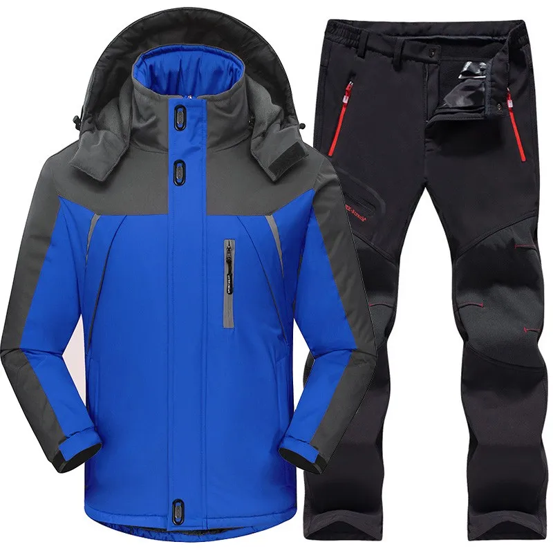 Outdoor Winter Hiking Ski Jacket Suits Men's Windproof Waterproof Thermal Camping Skiing Fleece Jacket + Pants Sportswear sets
Outdoor Winter Hiking Ski Jacket Suits Men's Windproof Waterproof Thermal Camping Skiing Fleece Jacket + Pants Sportswear sets