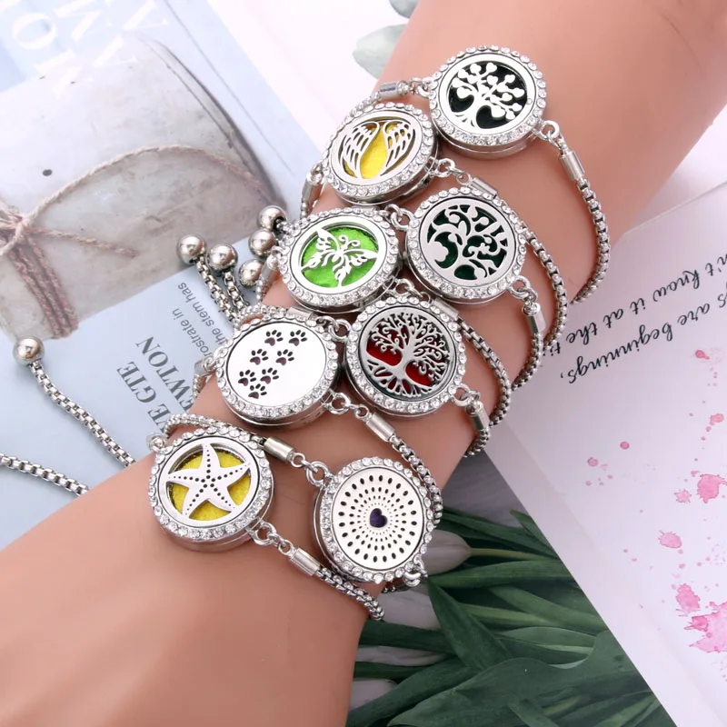 10Pcs Wholesale Adjustable Perfume Essential Oil Diffuser Locket Bracelet Stainless Steel Bangle Magnetic Aromatherapy Bracelet
10Pcs Wholesale Adjustable Perfume Essential Oil Diffuser Locket Bracelet Stainless Steel Bangle Magnetic Aromatherapy Bracelet