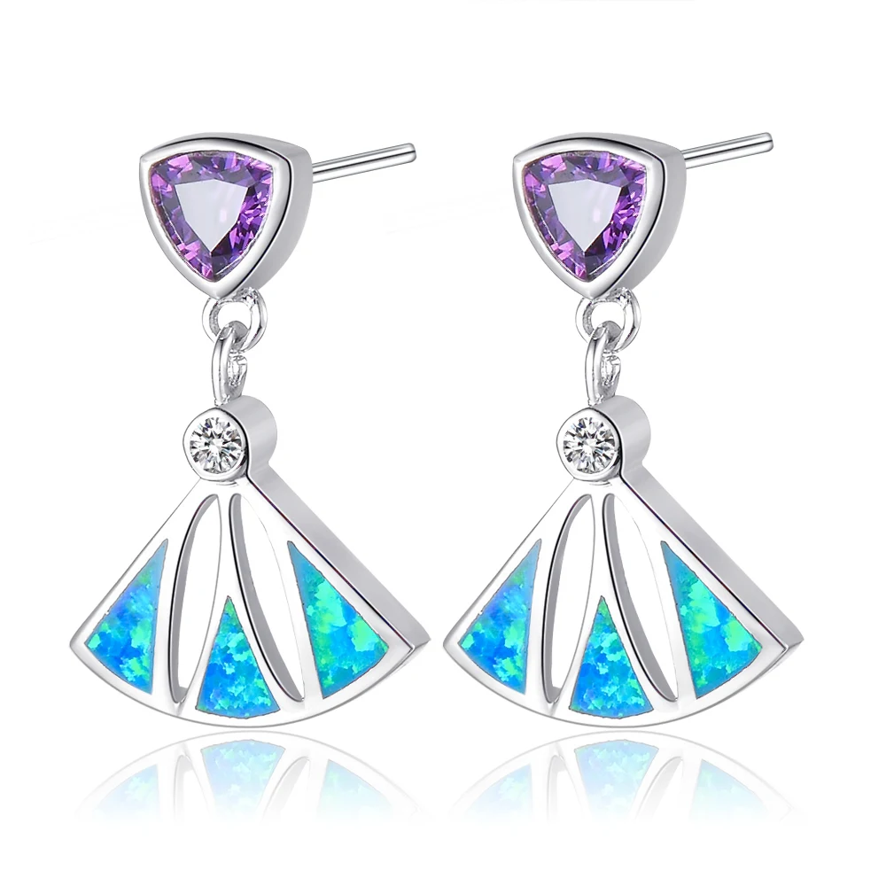 New! Fashion Jewelry Blue fire Opal & Purple Quartz 925 Sterling silver Earrings For Woman EP0008
New! Fashion Jewelry Blue fire Opal & Purple Quartz 925 Sterling silver Earrings For Woman EP0008