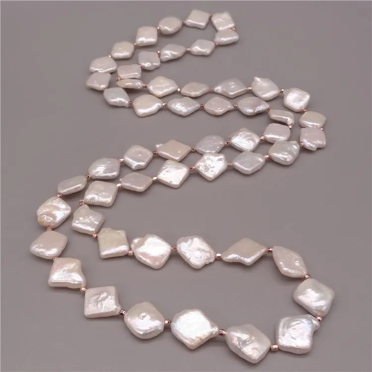 Natural Square Natural Baroque Shaped Irregular Pearl Glare Long Necklace Sweater Chain Personality Fashion 75CM
Natural Square Natural Baroque Shaped Irregular Pearl Glare Long Necklace Sweater Chain Personality Fashion 75CM