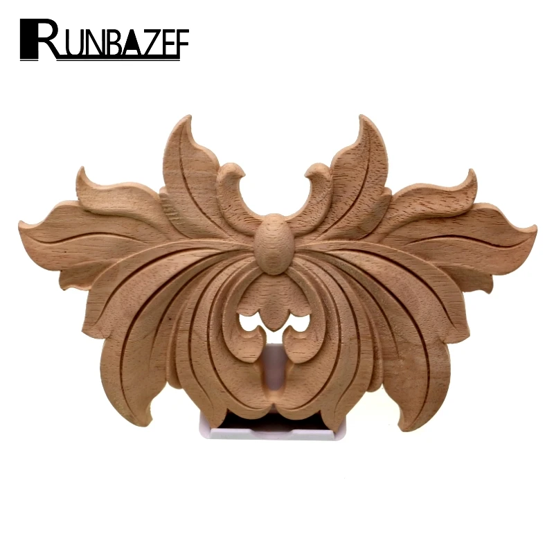 RUNBAZEF винтажная Неокрашенная древесина в виде шара резная угловая аппликация