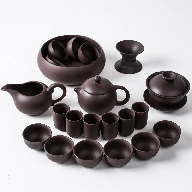 Yixing high-end Zisha tea sets raw ore purple mud handmade teapot tea cup set special
Yixing high-end Zisha tea sets raw ore purple mud handmade teapot tea cup set special