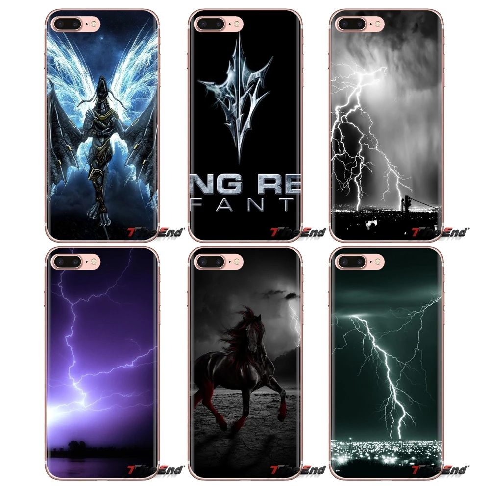 For Samsung Galaxy S3 S4 S5 Mini S6 S7 Edge S8 S9 S10 Plus Note 3 4 5 8 9 Black Lightning Soft Transparent Cases Covers |