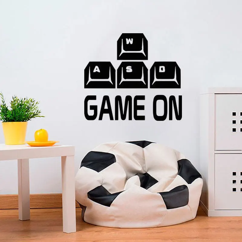 Game On Wall Sticker WASD Keyboard Controller Choose Your Weapon Gamer Video Game Boys Room Playroom Decal Home Decor Mural A162
Game On Wall Sticker WASD Keyboard Controller Choose Your Weapon Gamer Video Game Boys Room Playroom Decal Home Decor Mural A162