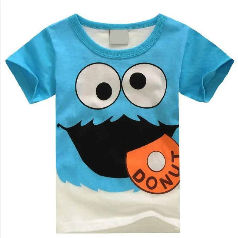 New Novelty Boys Short Sleeved T Shirts Sesame Street Donut Tee Cartoon Print Child Tops Baby Girls Clothes Children T-Shirts
New Novelty Boys Short Sleeved T Shirts Sesame Street Donut Tee Cartoon Print Child Tops Baby Girls Clothes Children T-Shirts