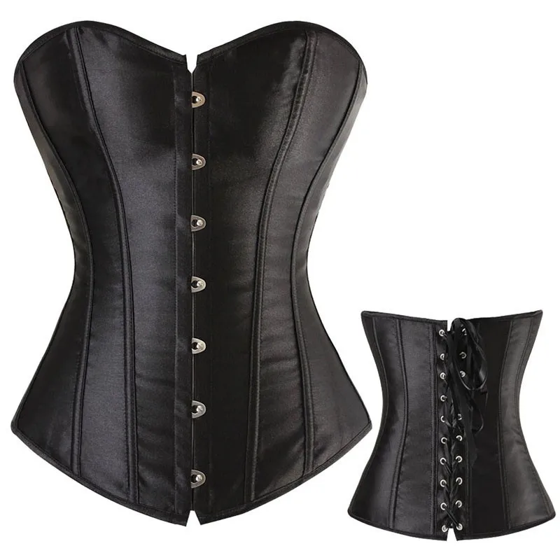 Women Satin Corset Slim Overbust Corset and Bustier Top Lace Up Back Lingerie Bodyshaper Shapewear Waist Corsets S~6XL
Women Satin Corset Slim Overbust Corset and Bustier Top Lace Up Back Lingerie Bodyshaper Shapewear Waist Corsets S~6XL