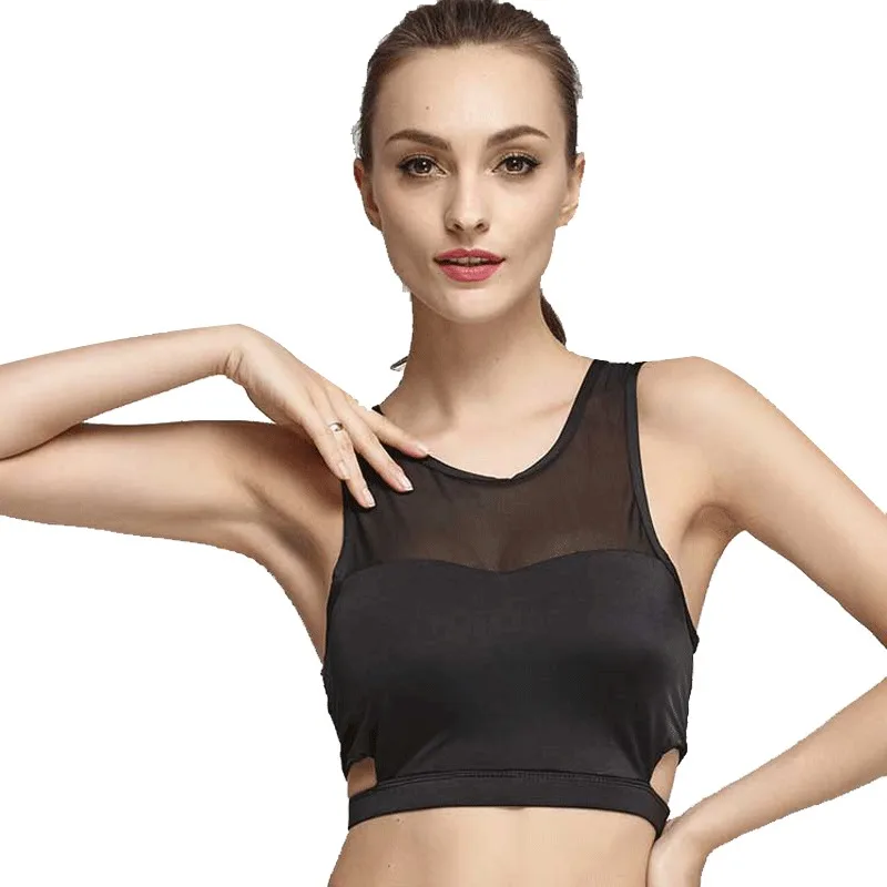 and American fashion sports bra shockproof running female thin section together net yarn splicing fitness yoga bra vest
and American fashion sports bra shockproof running female thin section together net yarn splicing fitness yoga bra vest