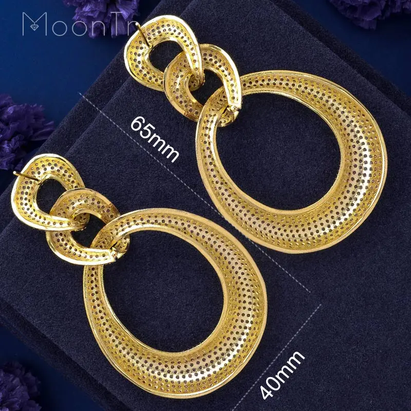 MoonTree Three Round Shape Dangle Full Micro Cubic 3Tone Color Copper Women Wedding Engagement Dress Big Earrings Bijoux
MoonTree Three Round Shape Dangle Full Micro Cubic 3Tone Color Copper Women Wedding Engagement Dress Big Earrings Bijoux
