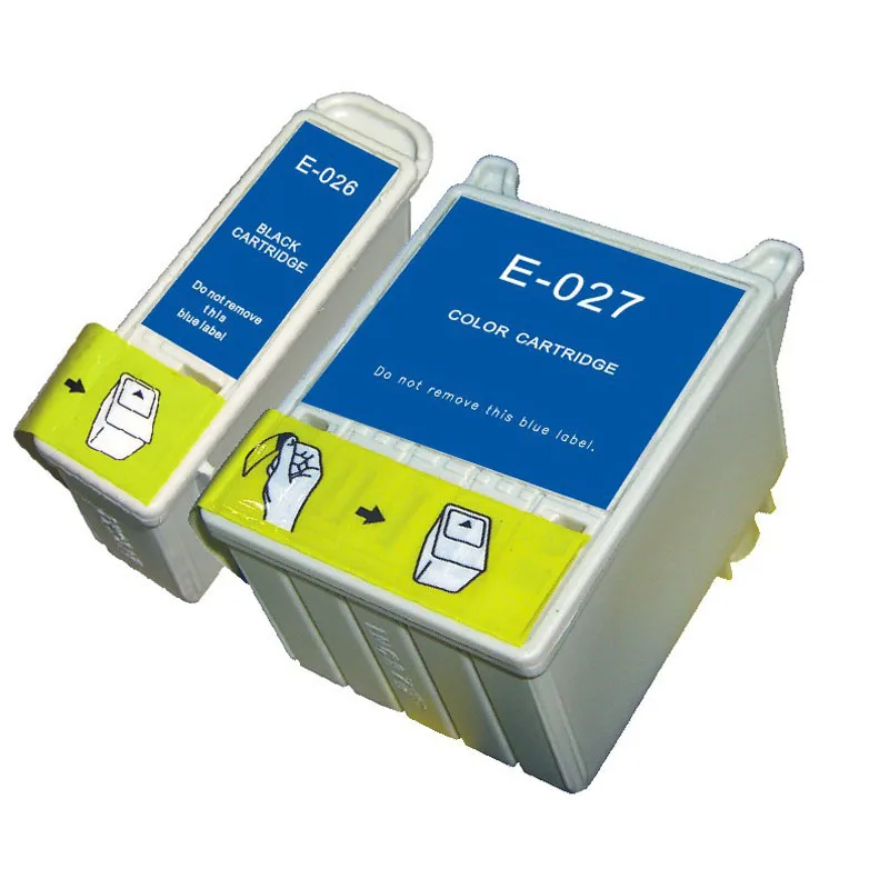 Чернильный картридж T026 T027 для принтера Epson Stylus Phot 810 820 830 830U 925 935 с чипом 2 шт. |