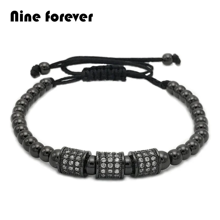 Nine forever wholesale Fashion CZ jewelry Micro Pave Zircon Cylinders Stoppers Macrame Bracelet for handmade customize
Nine forever wholesale Fashion CZ jewelry Micro Pave Zircon Cylinders Stoppers Macrame Bracelet for handmade customize