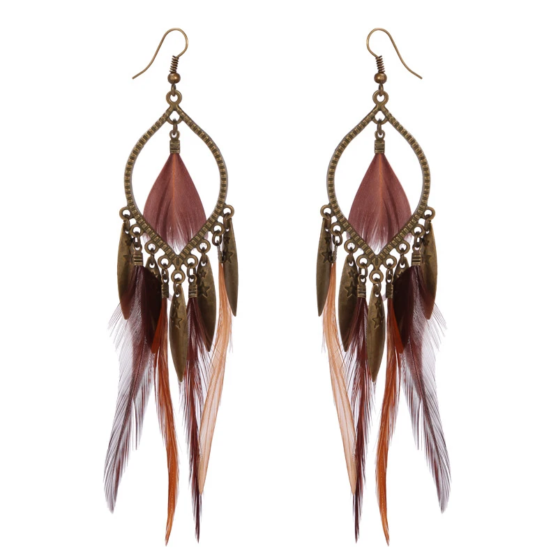 Bohemian Ethnic Statement Feather Tassel Earrings Luxury Hanging Dangling Drop Earrings For Women Jewelry Accessories Presents
Bohemian Ethnic Statement Feather Tassel Earrings Luxury Hanging Dangling Drop Earrings For Women Jewelry Accessories Presents