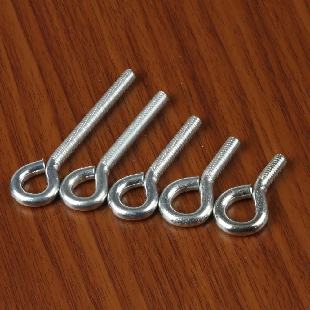 20pcs M6 15/20/30/40/50mm Zinc Plating Eye Bolt Hook Screw Threaded Hardware Length
20pcs M6 15/20/30/40/50mm Zinc Plating Eye Bolt Hook Screw Threaded Hardware Length